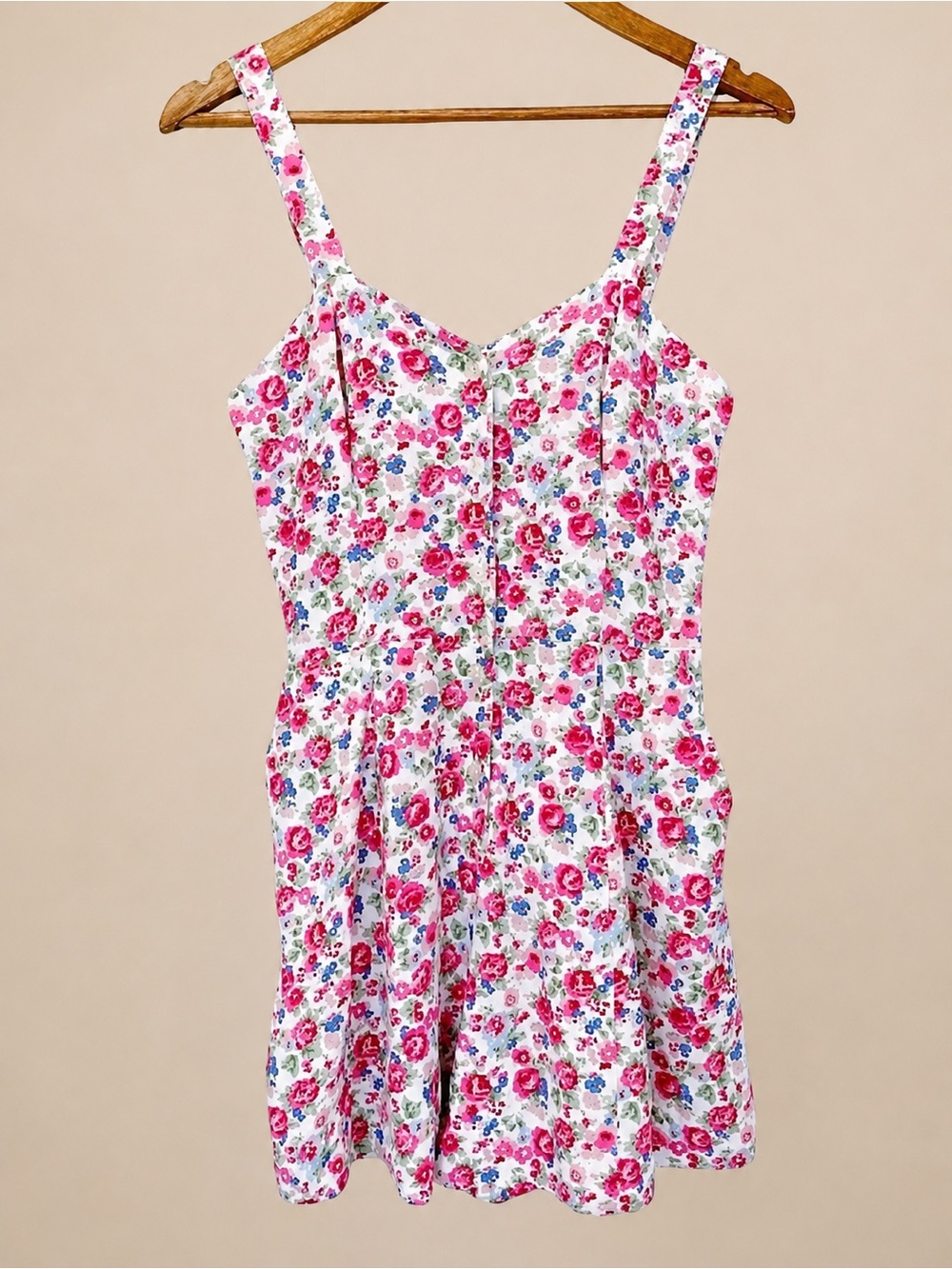Urban Outfitters Staring At Stars Cross-back Romper 90s Floral Backless Playsuit - Picture 4 of 16